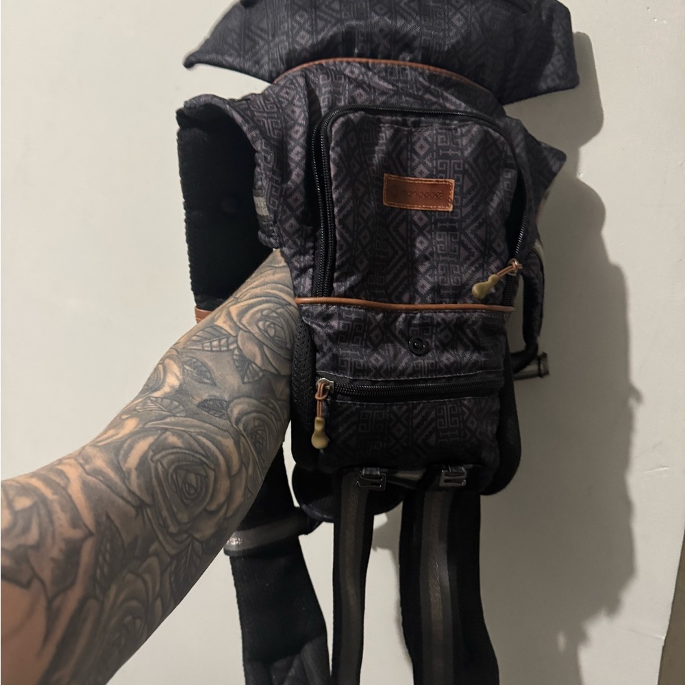 Stylish Black Patterned Men's Bag